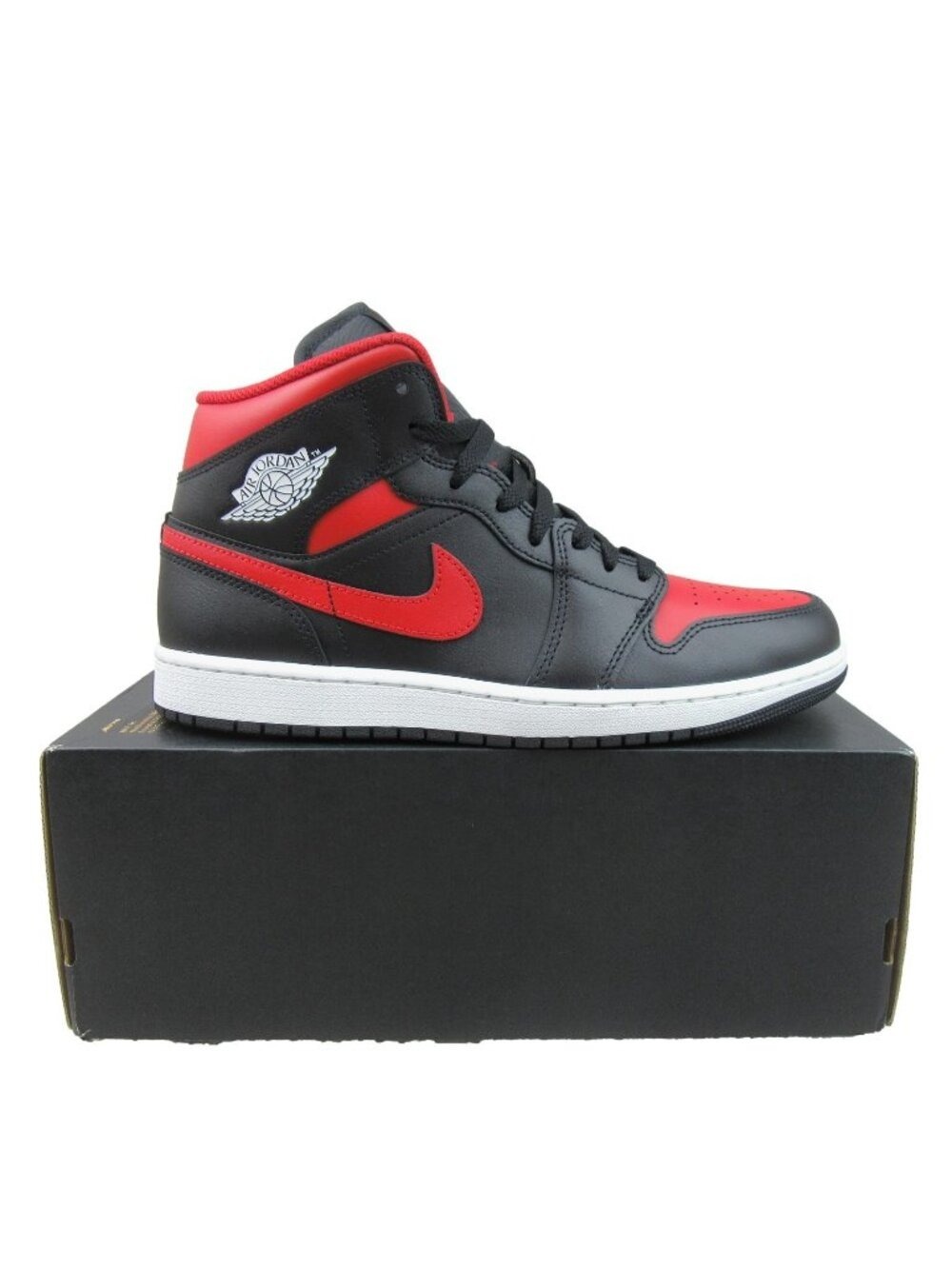 Air Jordan 1 Mid SE Sneakers Mens Size 10.5 Black Varsity Red NEW